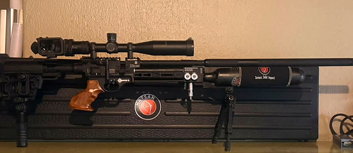 Eagle Vision DIY 25 x 75 Side-Cam scope setup — real indoor photo