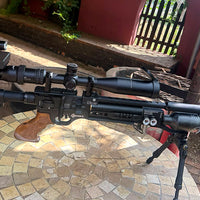 Eagle Vision DIY 25 x 75 Side-Cam kit installed on scope — real outdoor photo