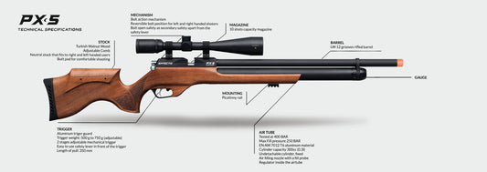 EFFECTO PX-5 BENCHREST SPORTER SERIES - .22 CAL - NeonSales {{ shop.shopifyCountryName }}