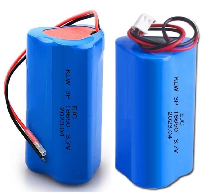 EJC V-SHAPED 3 X 18650 BATTERY PACK WITH CONNECTOR