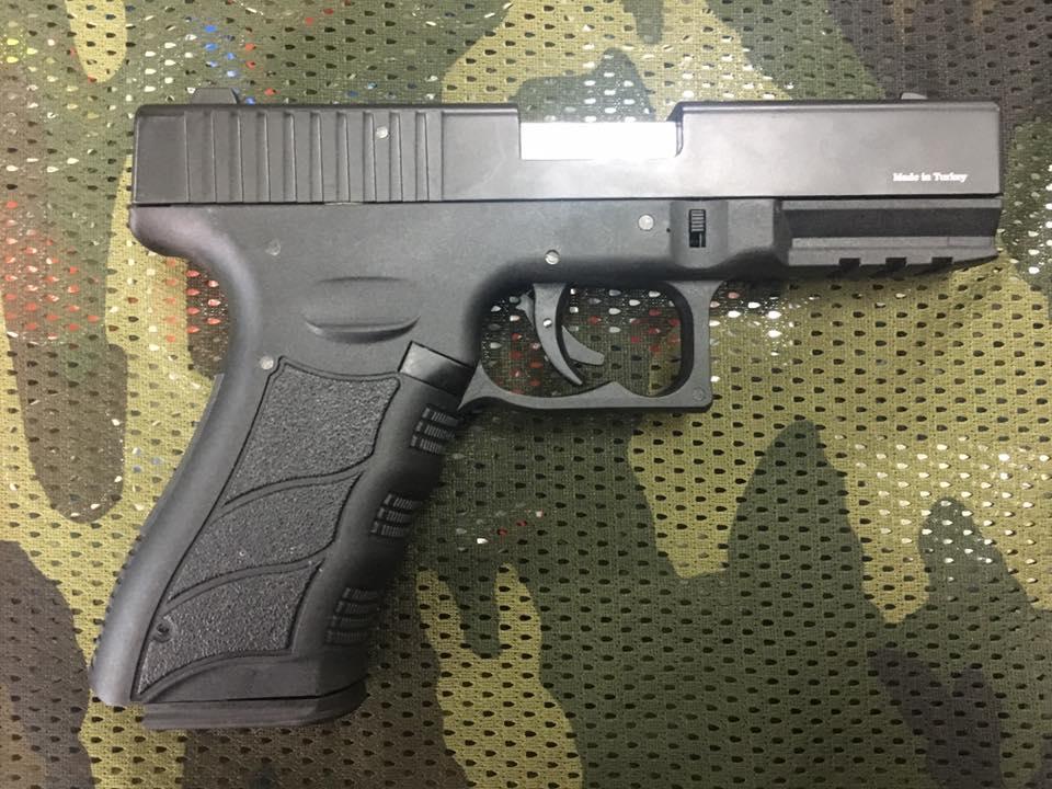 EKOL GEDIZ (GLOCK 17) BLANK GUN - BLACK W/ CHROME - NeonSales {{ shop.shopifyCountryName }}