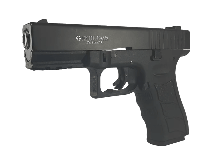 EKOL GEDIZ (GLOCK 17) BLANK GUN - BLACK W/ CHROME - NeonSales {{ shop.shopifyCountryName }}