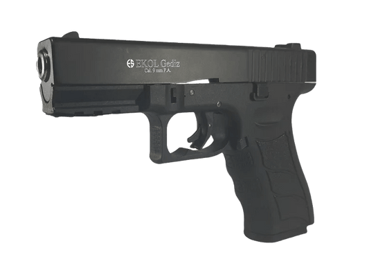 EKOL GEDIZ (GLOCK 17) BLANK GUN - BLACK W/ CHROME - NeonSales {{ shop.shopifyCountryName }}