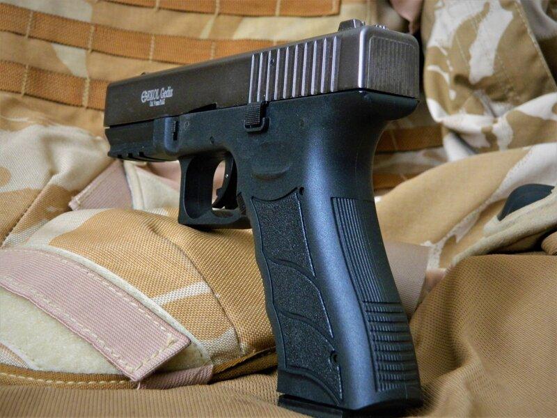 EKOL GEDIZ (GLOCK 17) BLANK GUN - BLACK W/ CHROME - NeonSales {{ shop.shopifyCountryName }}