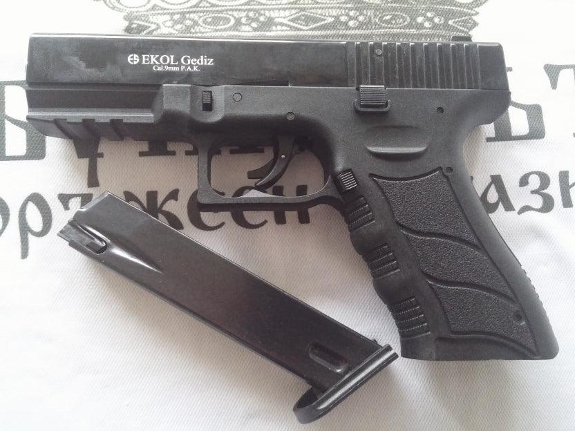 EKOL GEDIZ (GLOCK 17) BLANK GUN - BLACK W/ CHROME - NeonSales {{ shop.shopifyCountryName }}