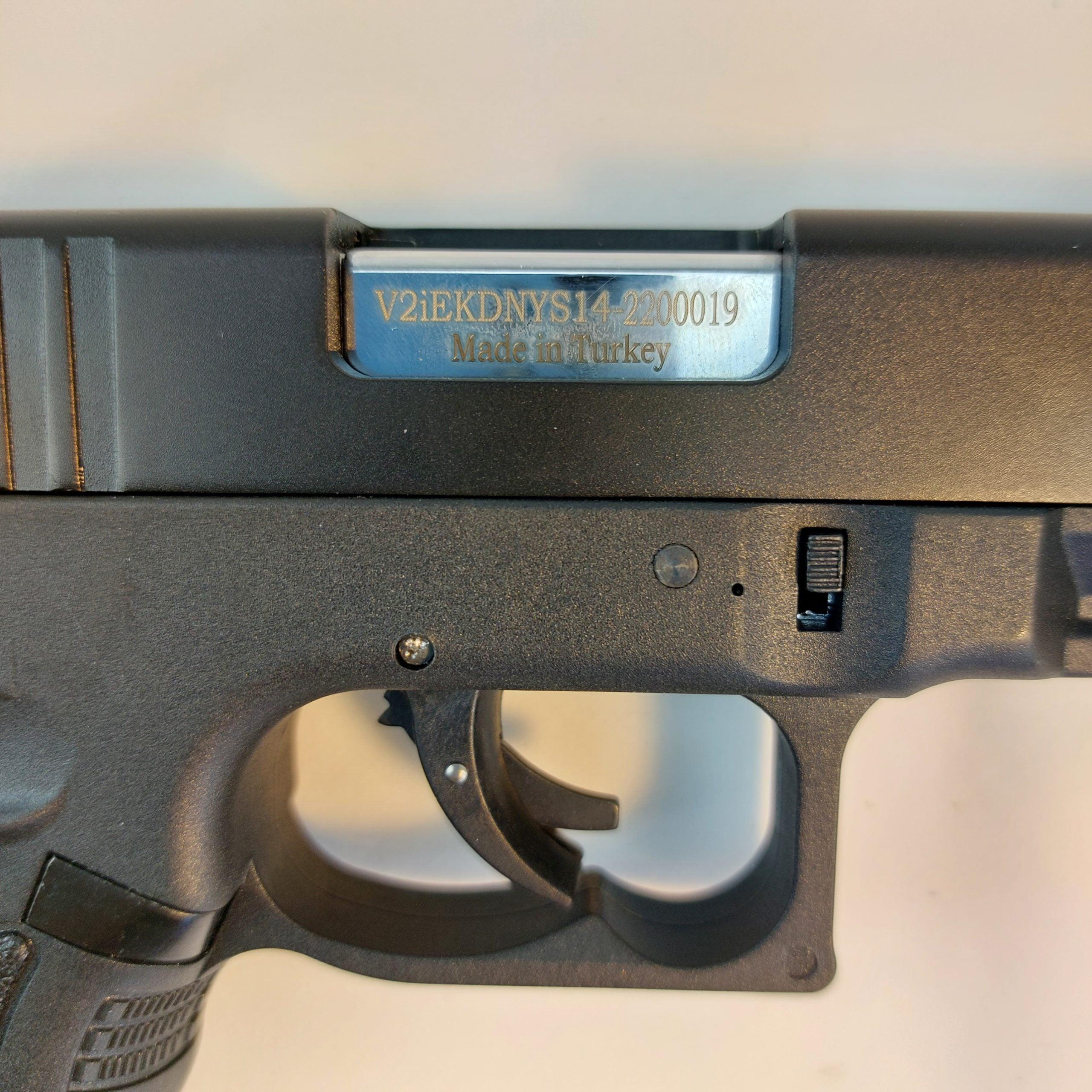 EKOL GEDIZ (GLOCK 17) BLANK GUN - BLACK W/ CHROME - NeonSales {{ shop.shopifyCountryName }}