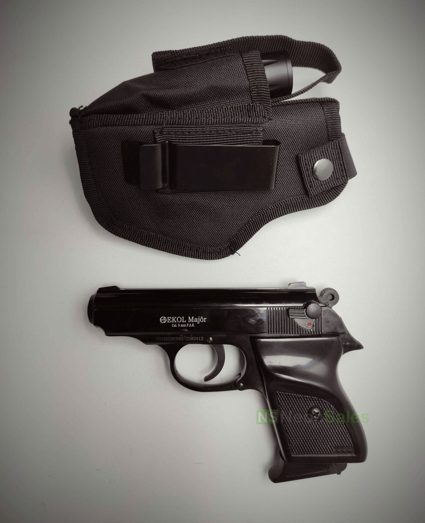 EKOL MAJOR (PM REPLICA) COMPACT BLANK GUN - BLUED - NeonSales {{ shop.shopifyCountryName }}