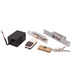 Representative 15mm AC electric strike kit with PSU, exit button, lock and keys