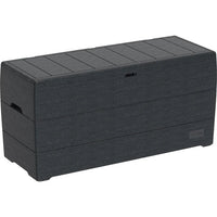 Cosmoplast Cedargrain 270L Deck Box, Dark Grey