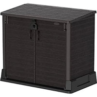 Cosmoplast Cedargrain 850L Storage Shed, Dark Grey