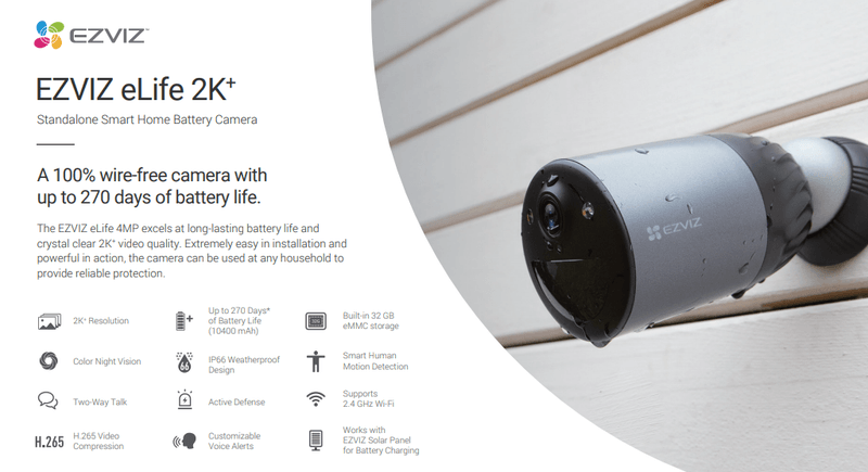 EZVIZ BC1C 4MP 2K SMART HOME BATTERY CAMERA - NeonSales South Africa