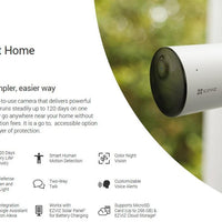 EZVIZ CB3 SMART HOME OUTDOOR CAMERA W/ SOLAR PANEL - NeonSales {{ shop.shopifyCountryName }}