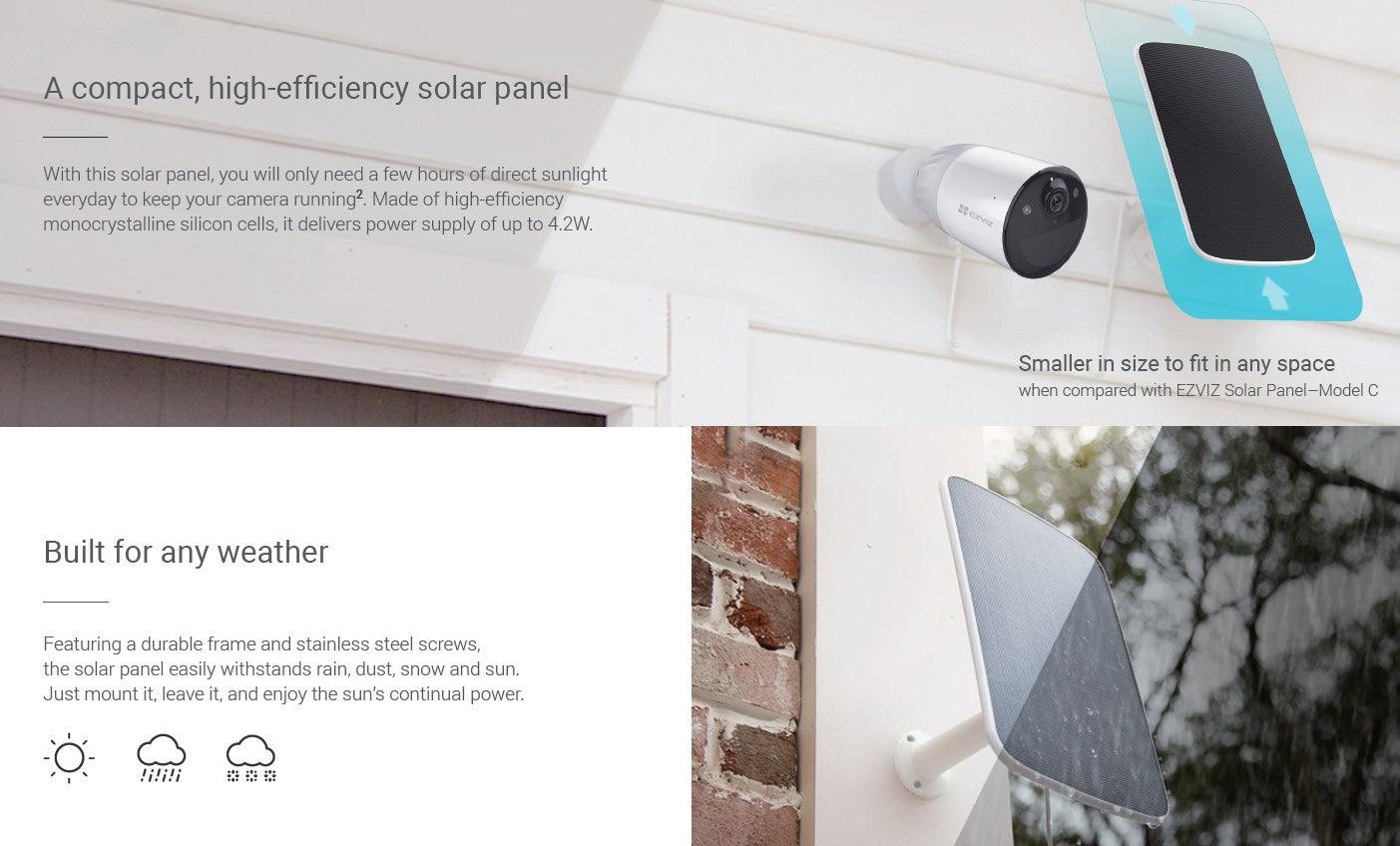 EZVIZ CB3 SMART HOME OUTDOOR CAMERA W/ SOLAR PANEL - NeonSales {{ shop.shopifyCountryName }}