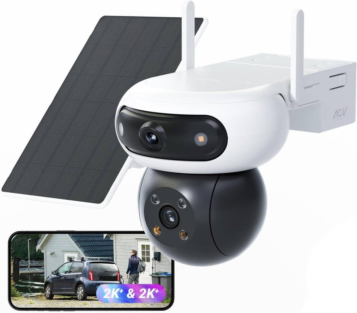 EZVIZ CS-CB90X/SP-R100 dual-lens 4G camera kit with solar panel
