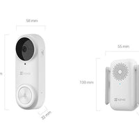 EZVIZ DB2 PRO WIRELESS 5MP VIDEO DOORBELL +2K - NeonSales {{ shop.shopifyCountryName }}
