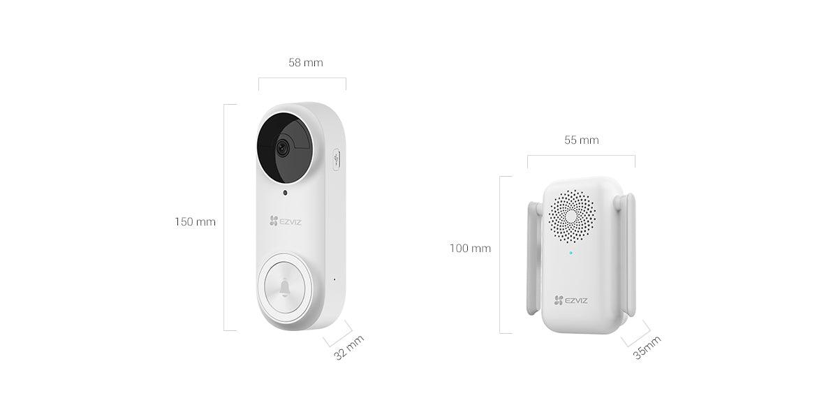 EZVIZ DB2 PRO WIRELESS 5MP VIDEO DOORBELL +2K - NeonSales {{ shop.shopifyCountryName }}