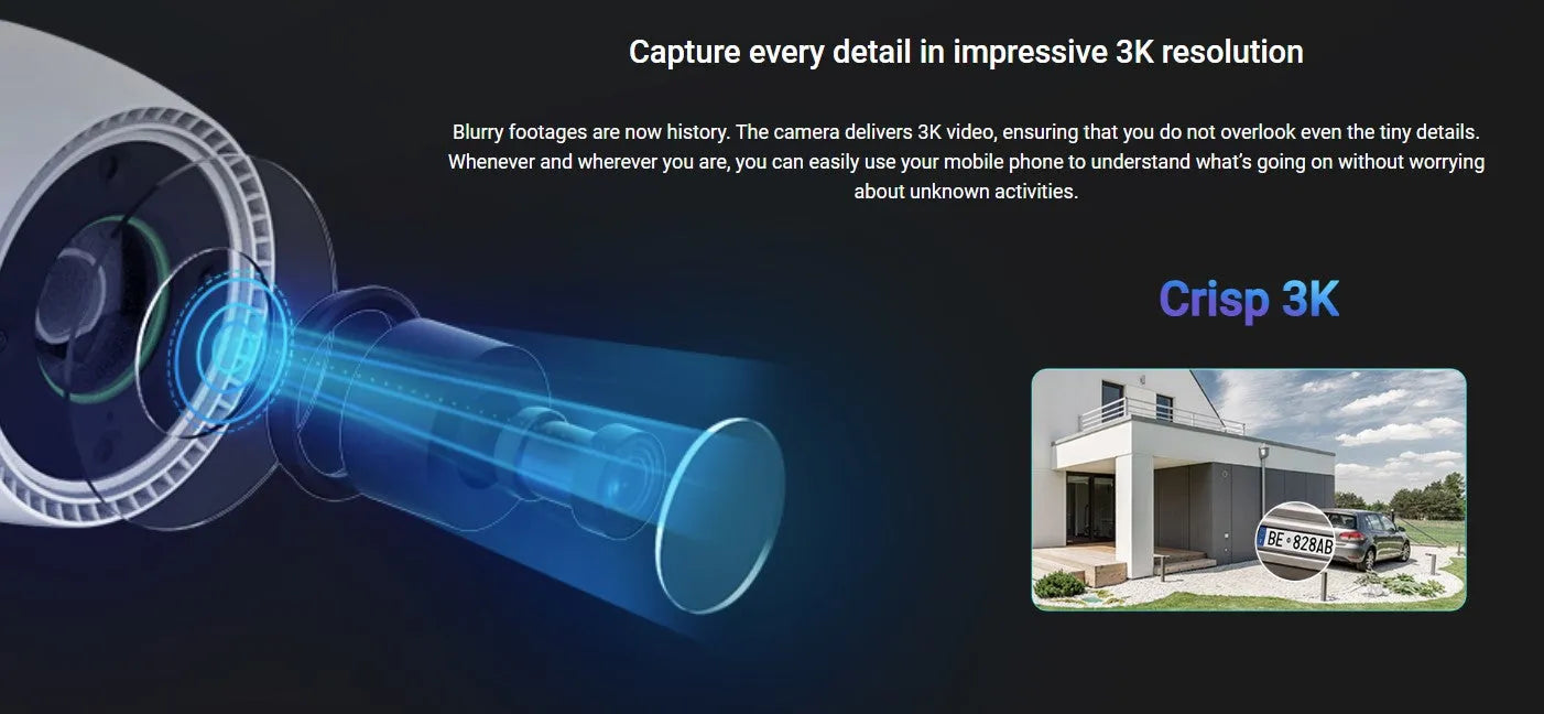 EZVIZ H3C 3K 5MP SMART OUTDOOR BULLET CAMERA - NeonSales {{ shop.shopifyCountryName }}