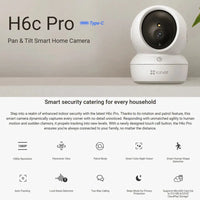 EZVIZ H6C PRO 2K+ 4MP SMART INDOOR CAMERA - NeonSales {{ shop.shopifyCountryName }}