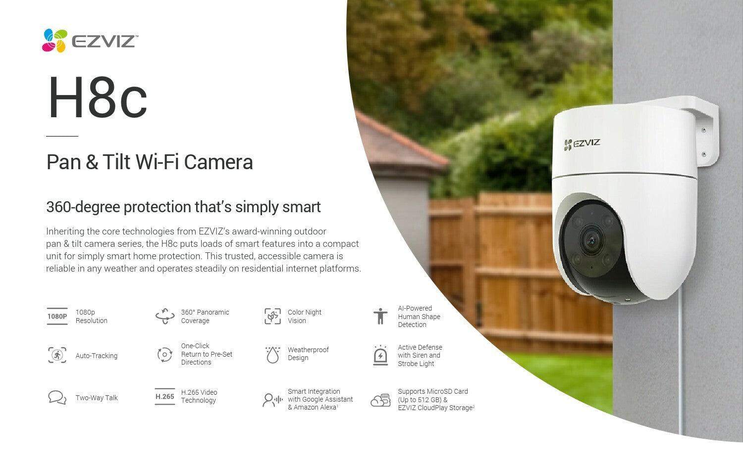 EZVIZ H8C 1080P OUTDOOR SMART HOME CAMERA - NeonSales South Africa