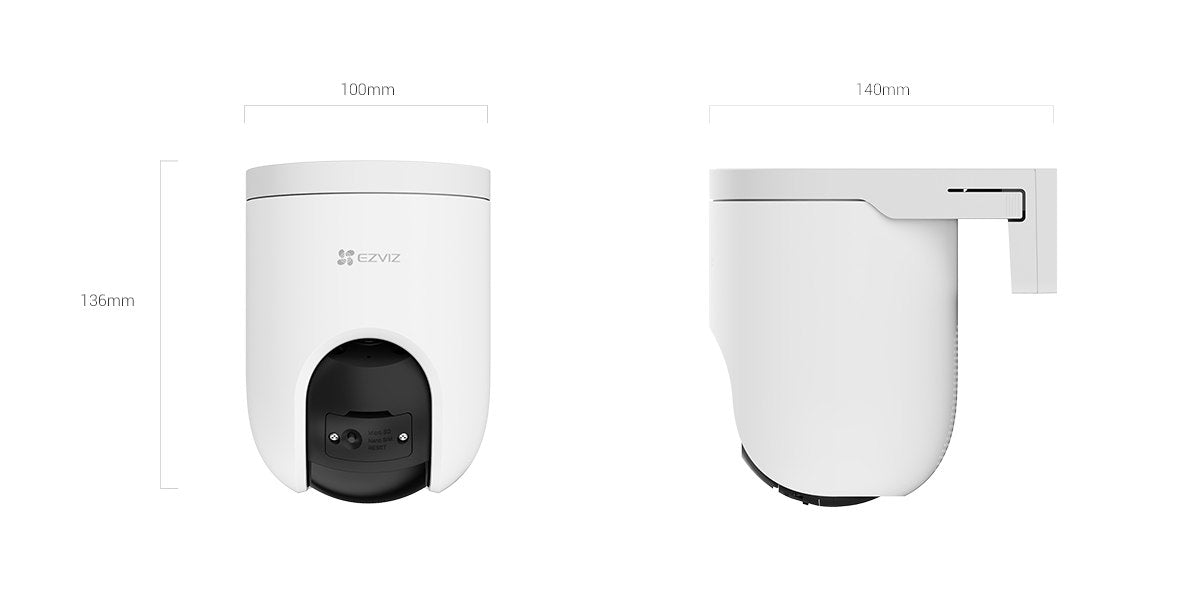 EZVIZ H8c Pro 2K camera dimensions