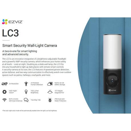 EZVIZ LC3 4MP SMART SECURITY OUTDOOR CAMERA - NeonSales South Africa