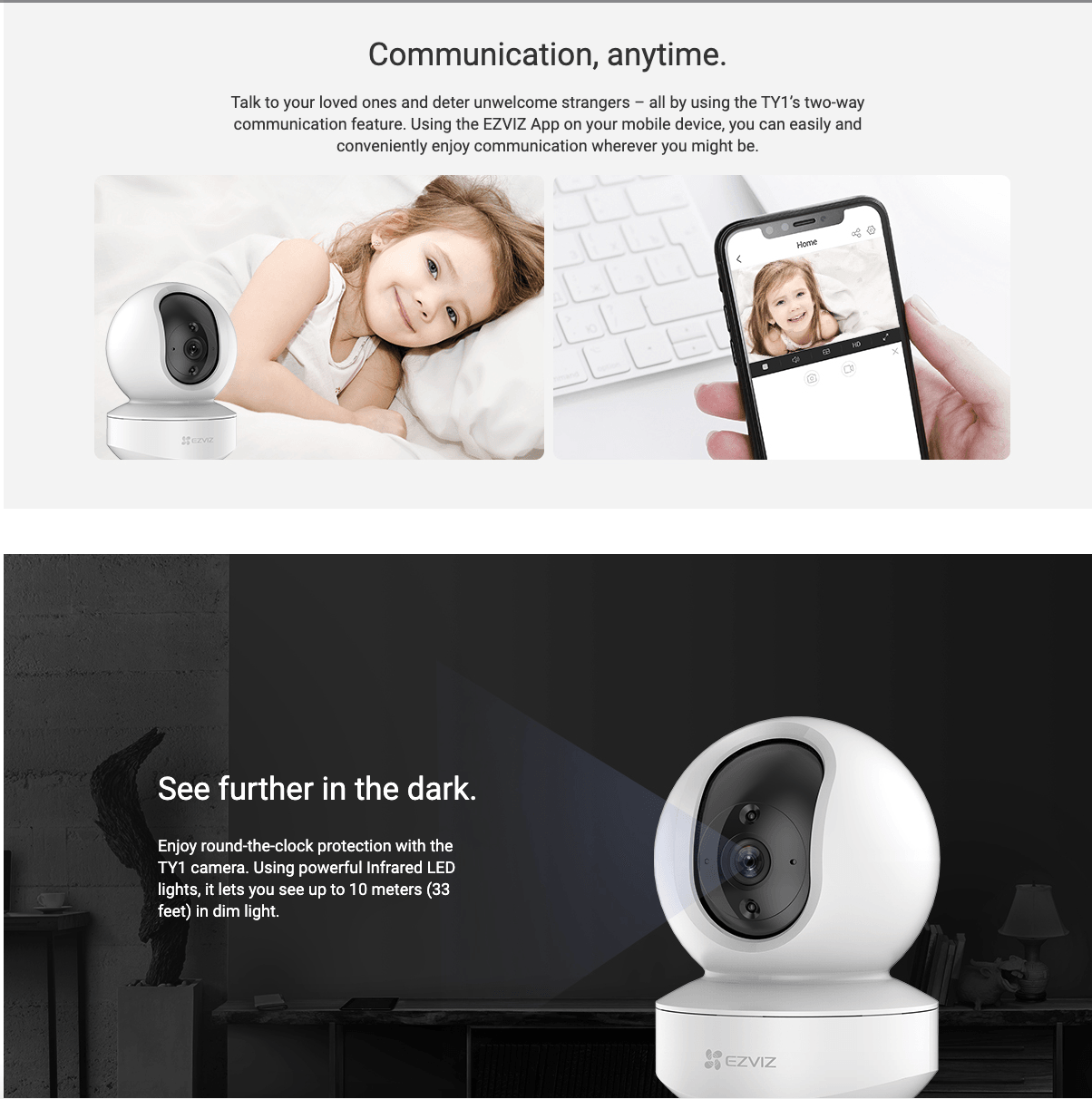 EZVIZ TY1 3MP 2K SMART HOME CAMERA - NeonSales {{ shop.shopifyCountryName }}