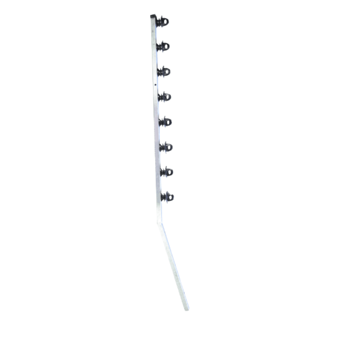 FENCE POLE 8 LINE SQUARE TUBE GAL ANGLED | NeonSales