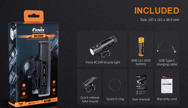 FENIX BC26R LED BIKE LIGHT - NeonSales {{ shop.shopifyCountryName }}