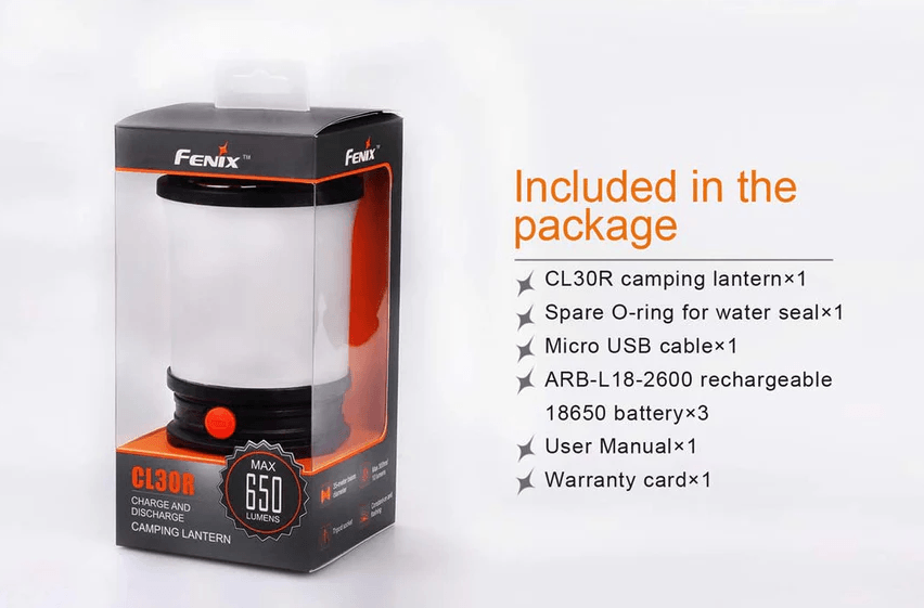 FENIX CL30R LED CAMPING LANTERN - BLACK - NeonSales {{ shop.shopifyCountryName }}