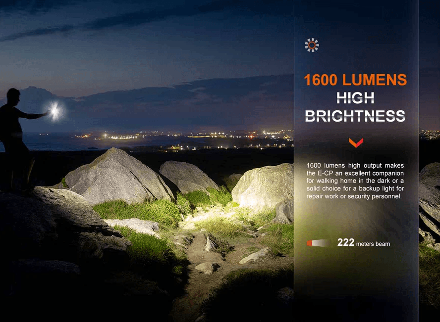 FENIX E-CP LED FLASHLIGHT - BLACK - NeonSales {{ shop.shopifyCountryName }}