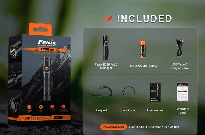 FENIX E28R LED FLASHLIGHT - NeonSales {{ shop.shopifyCountryName }}