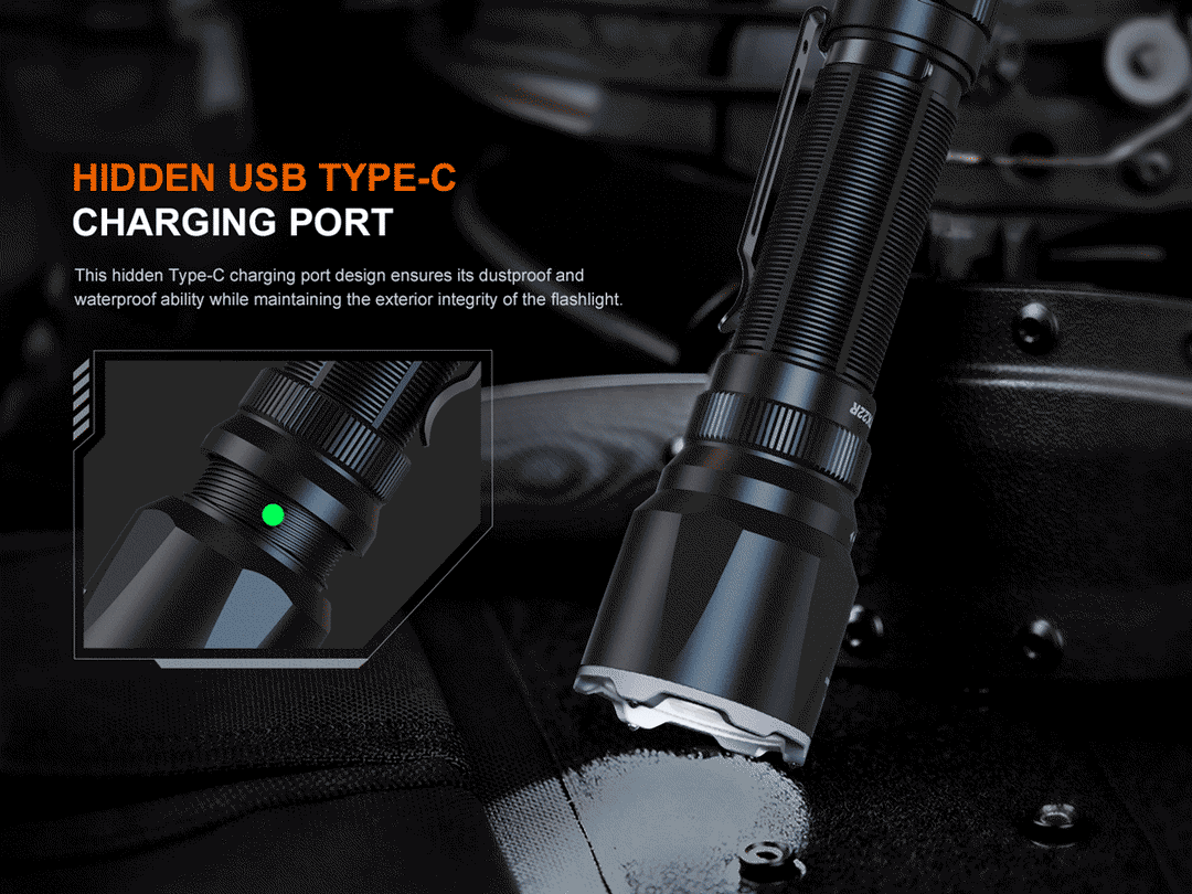 FENIX FLASHLIGHT BLACK - TK22R - NeonSales {{ shop.shopifyCountryName }}