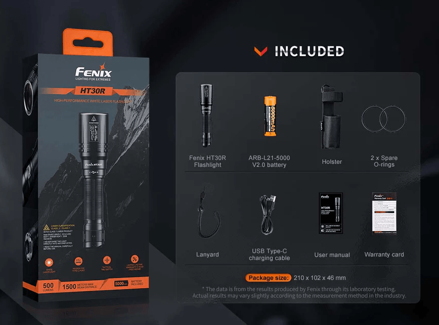 FENIX HT30R LED FLASHLIGHT - NeonSales South Africa