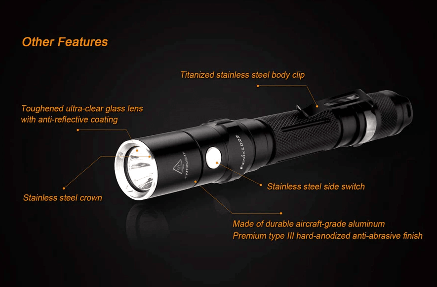 FENIX LD22 FLASHLIGHT - BLACK - NeonSales South Africa