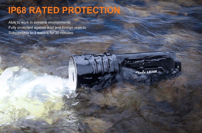 FENIX LR35R LED FLASHLIGHT - BLACK - NeonSales {{ shop.shopifyCountryName }}
