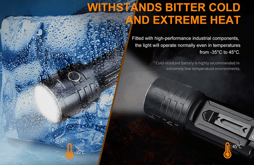 FENIX LR35R LED FLASHLIGHT - BLACK - NeonSales {{ shop.shopifyCountryName }}