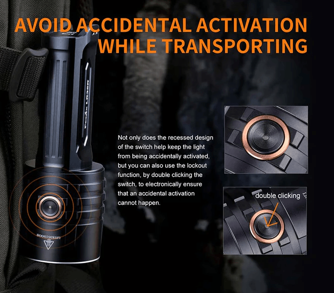 FENIX LR35R LED FLASHLIGHT - BLACK - NeonSales {{ shop.shopifyCountryName }}