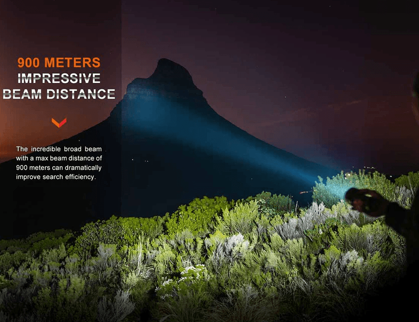 FENIX LR40R LED FLASHLIGHT - BLACK - NeonSales {{ shop.shopifyCountryName }}