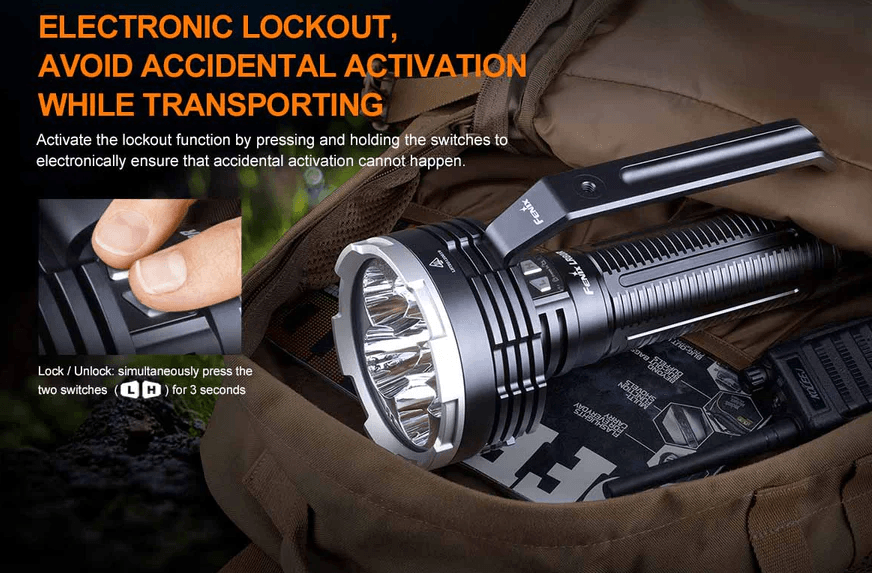 FENIX LR80R LED FLASHLIGHT - EUROPE PLUG - NeonSales South Africa