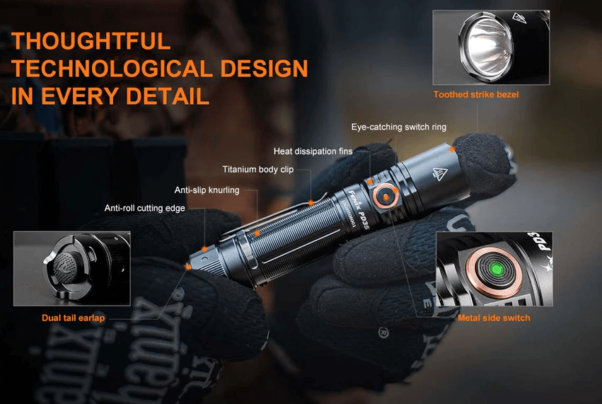 FENIX PD35R LED FLASHLIGHT - NeonSales South Africa