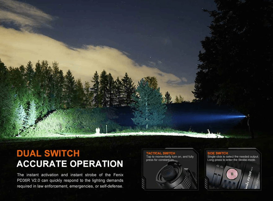 FENIX PD36R LED FLASHLIGHT (BLACK) - NeonSales {{ shop.shopifyCountryName }}