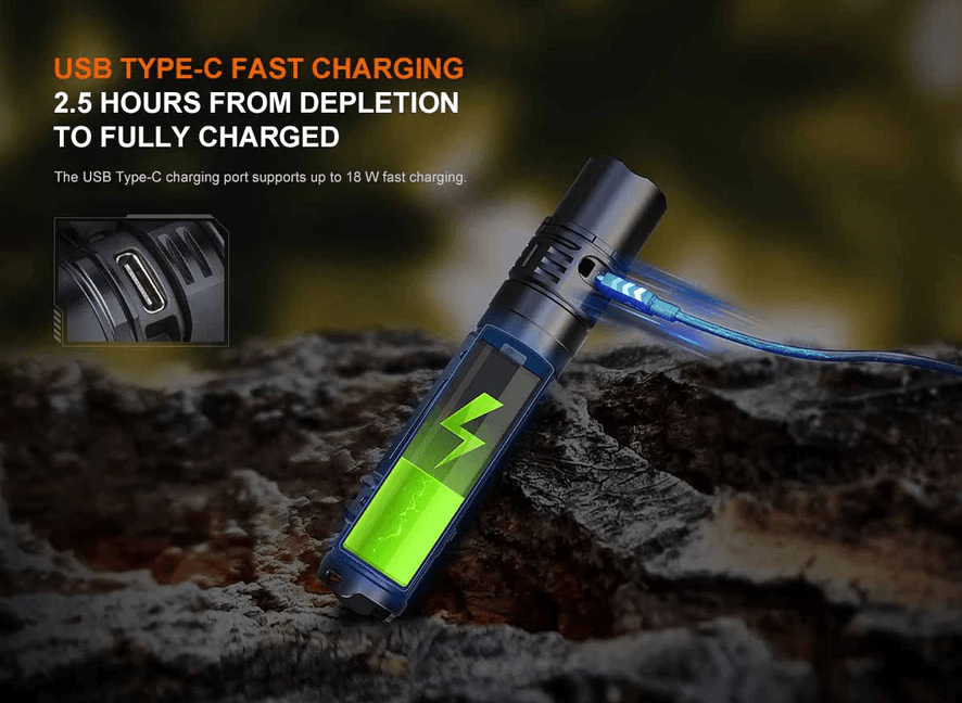 FENIX PD36R LED FLASHLIGHT (BLACK) - NeonSales {{ shop.shopifyCountryName }}