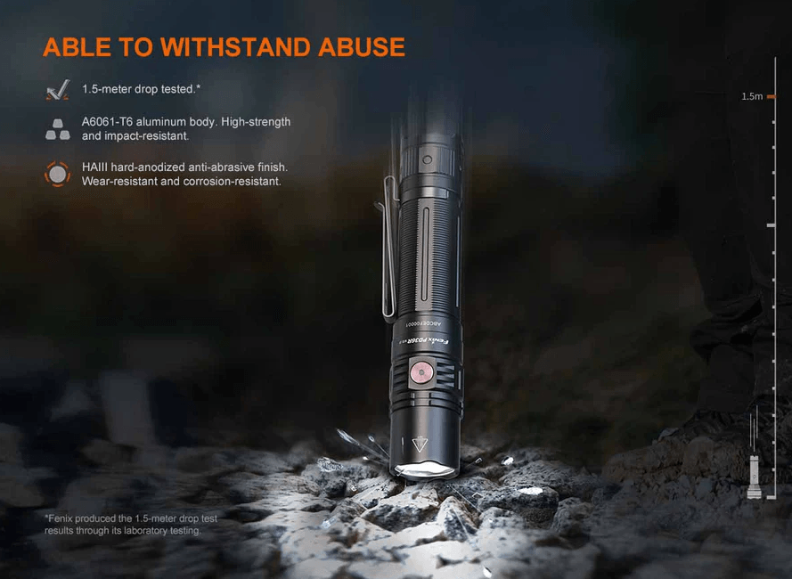 FENIX PD36R LED FLASHLIGHT (BLACK) - NeonSales {{ shop.shopifyCountryName }}