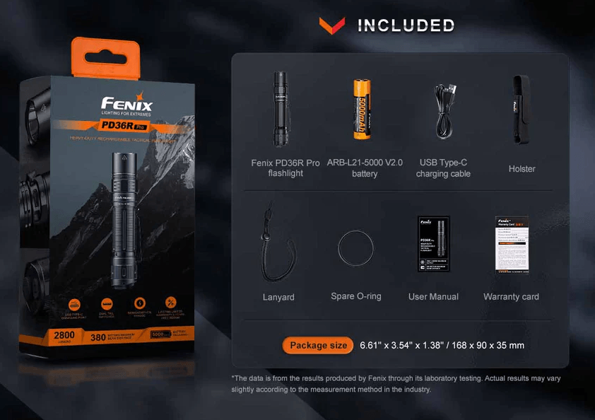 FENIX PD36R PRO LED FLASHLIGHT - NeonSales {{ shop.shopifyCountryName }}