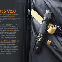 FENIX UC35 V2.0 LED FLASHLIGHT - BLACK - NeonSales {{ shop.shopifyCountryName }}