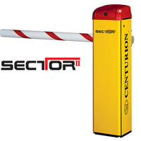 Centurion SECTOR II traffic barrier showing compatible 6m boom arm application