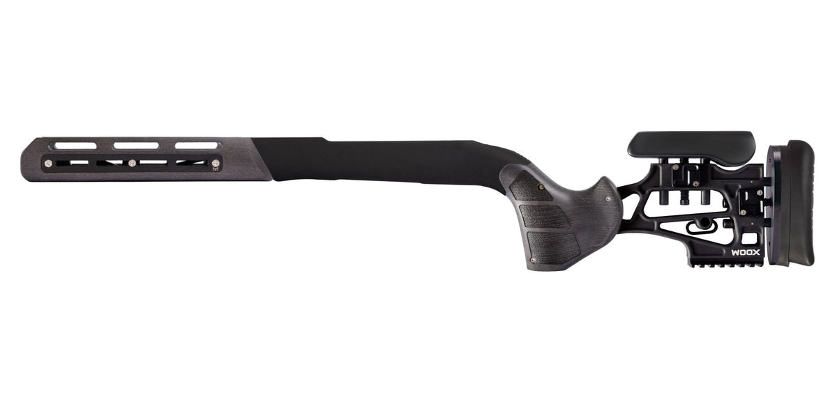 WOOX Furiosa precision chassis stock for Howa 1500 long action, Midnight Grey