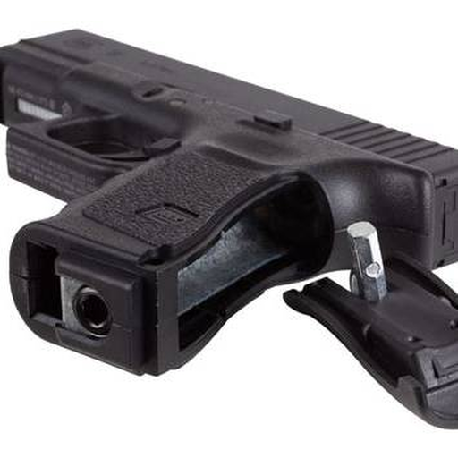 Generic G19-style 4.5mm CO2 BB pistol - CO2 grip compartment detail