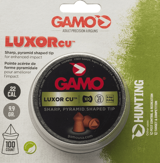 GAMO 5.5MM LUXOR CU 9.9GR- 100PCS - NeonSales {{ shop.shopifyCountryName }}