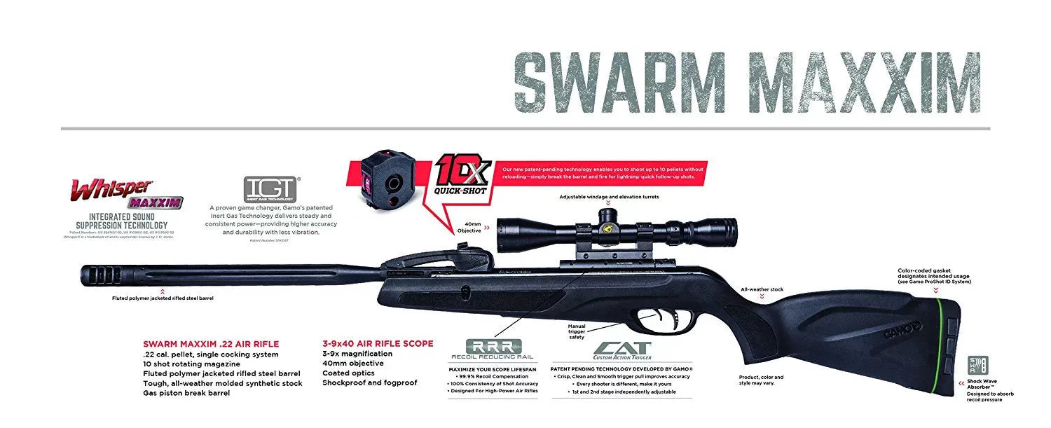GAMO AIR RIFLE HUNTER MAXXIM IGT 5.5MM - NeonSales {{ shop.shopifyCountryName }}